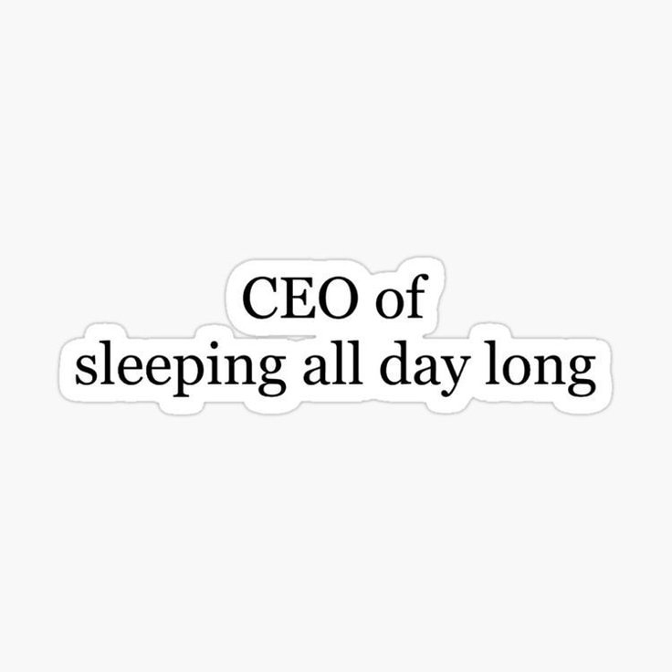 CEO of sleeping - Sticker