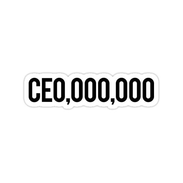 CEO Entrepreneur Laptop Decal - Millionaire Ambition Sticker - Startup Founder Business Gift