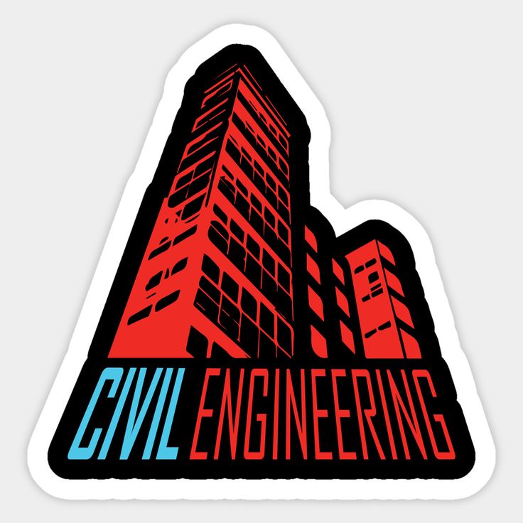 "Civil Engineering Skyscraper" - Sticker