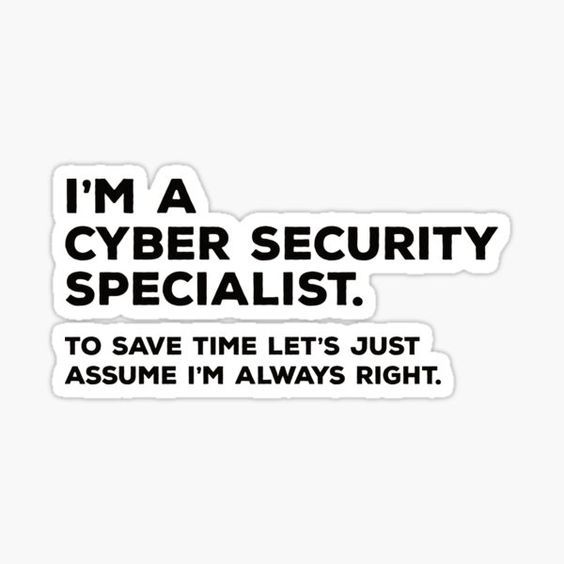 Funny Cyber Security Analyst Sticker - IT Specialist Office Humor Decal