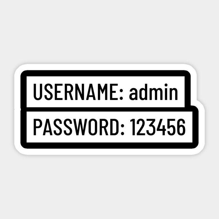 Cybersecurity Humor Sticker - IT Professional Admin Password Laptop Decal