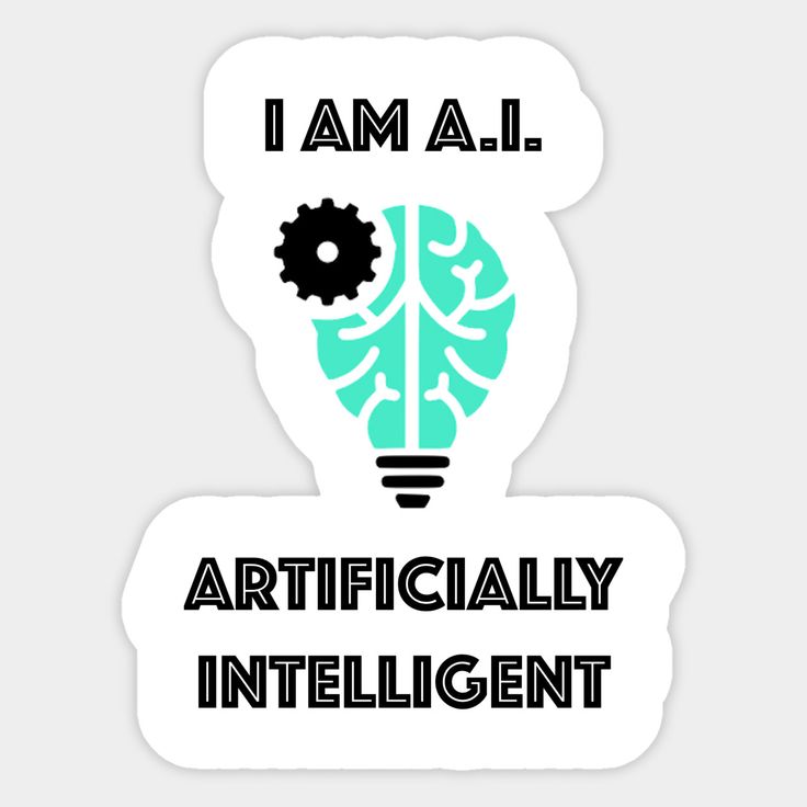Artificial Intelligence Lightbulb Decal - Funny AI Programmer Laptop Sticker