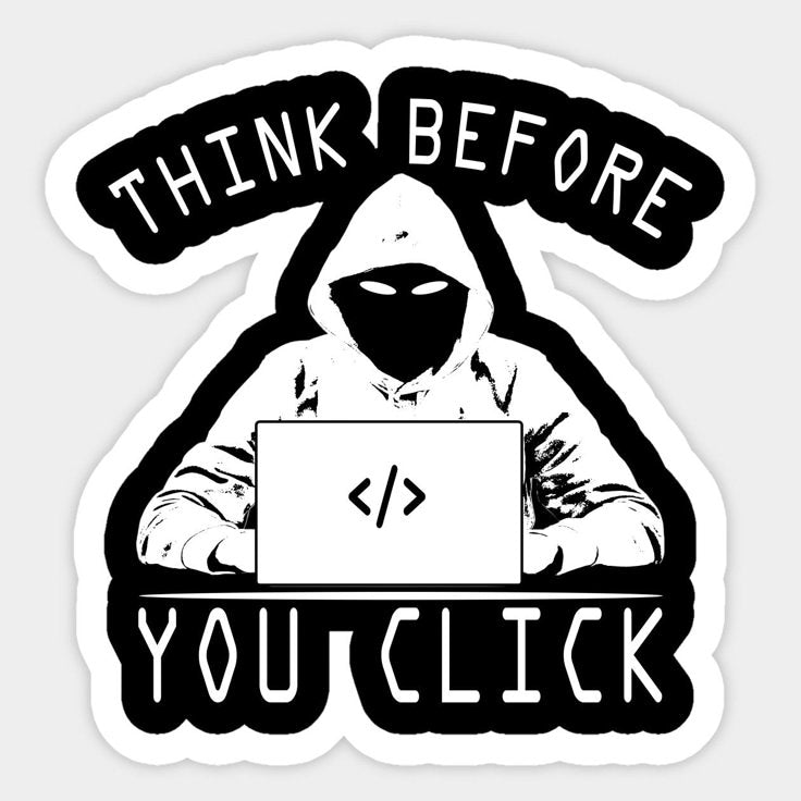 Hacker Awareness Laptop Decal - Phishing Protection IT Security Sticker