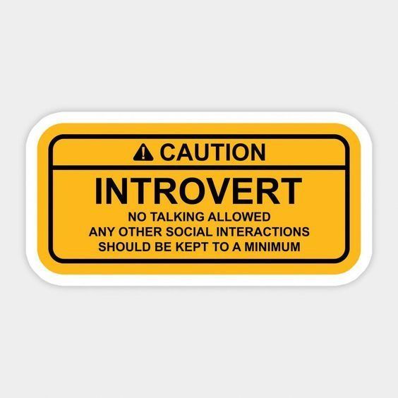 INTROVERT- Sticker