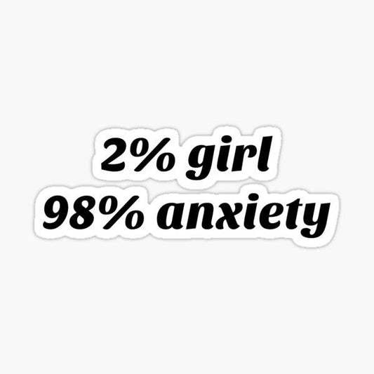 Girl and Anxiety - Sticker