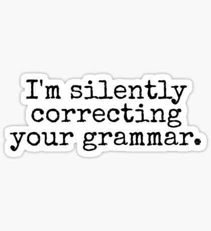 Correcting Grammar - Sticker