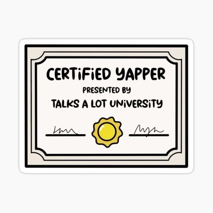 Certified Yapper - Sticker