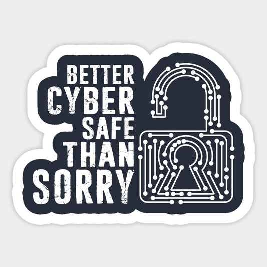 Vintage Cybersecurity Lock Decal - Rustic IT Professional Security Sticker
