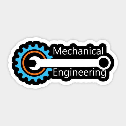 Professional Mechanical Engineer Icon Decal - Blue Gear & Wrench Sticker