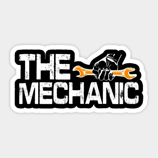 Professional Mechanic Toolbox Decal - Hand Holding Wrench Sticker