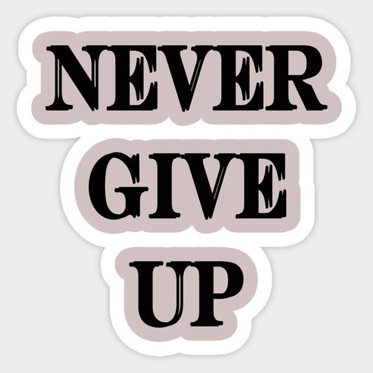 NEVER GIVE UP - Sticker
