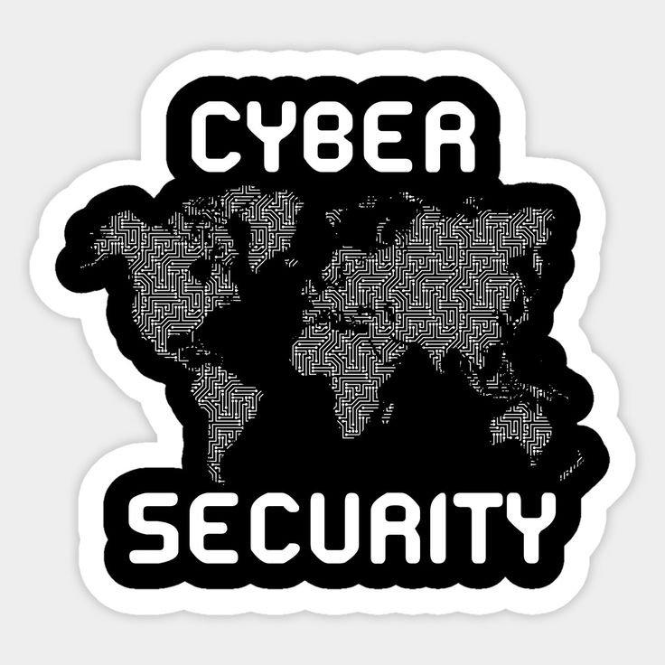 Global Cyber Security Vinyl Decal - Network Engineer World Map Circuit Sticker
