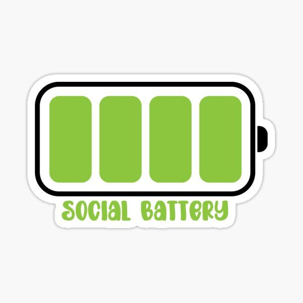 Social Battery - Sticker