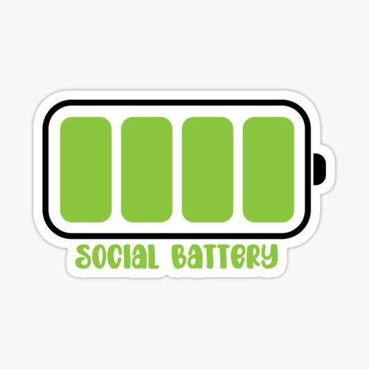 Social Battery - Sticker